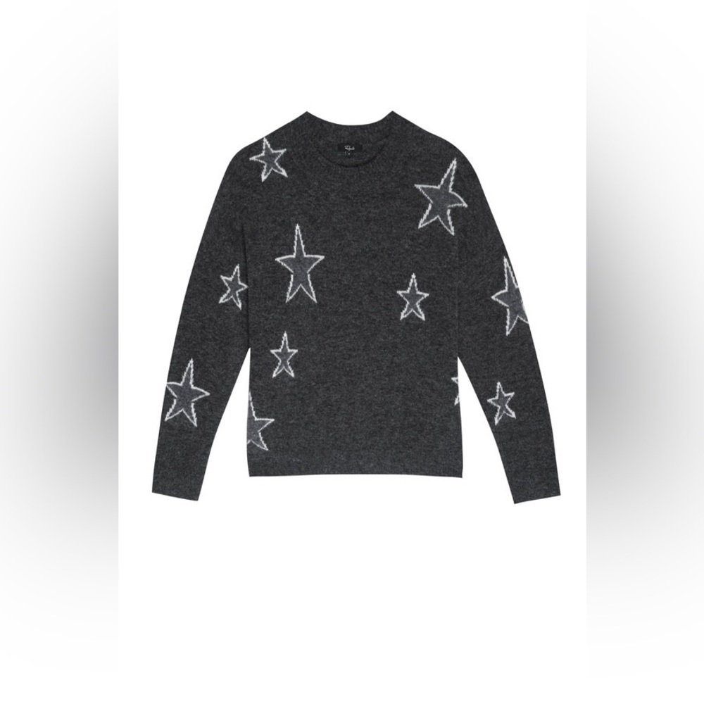 Rails Virgo Pullover in Charcoal White Stars Gray Crewneck Wool Sweater Revolve - Picture 9 of 16